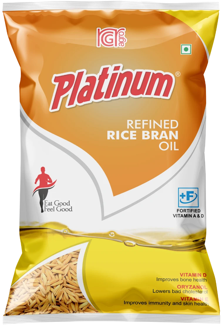 Platinum Refined Rice Bran Oil pouch
