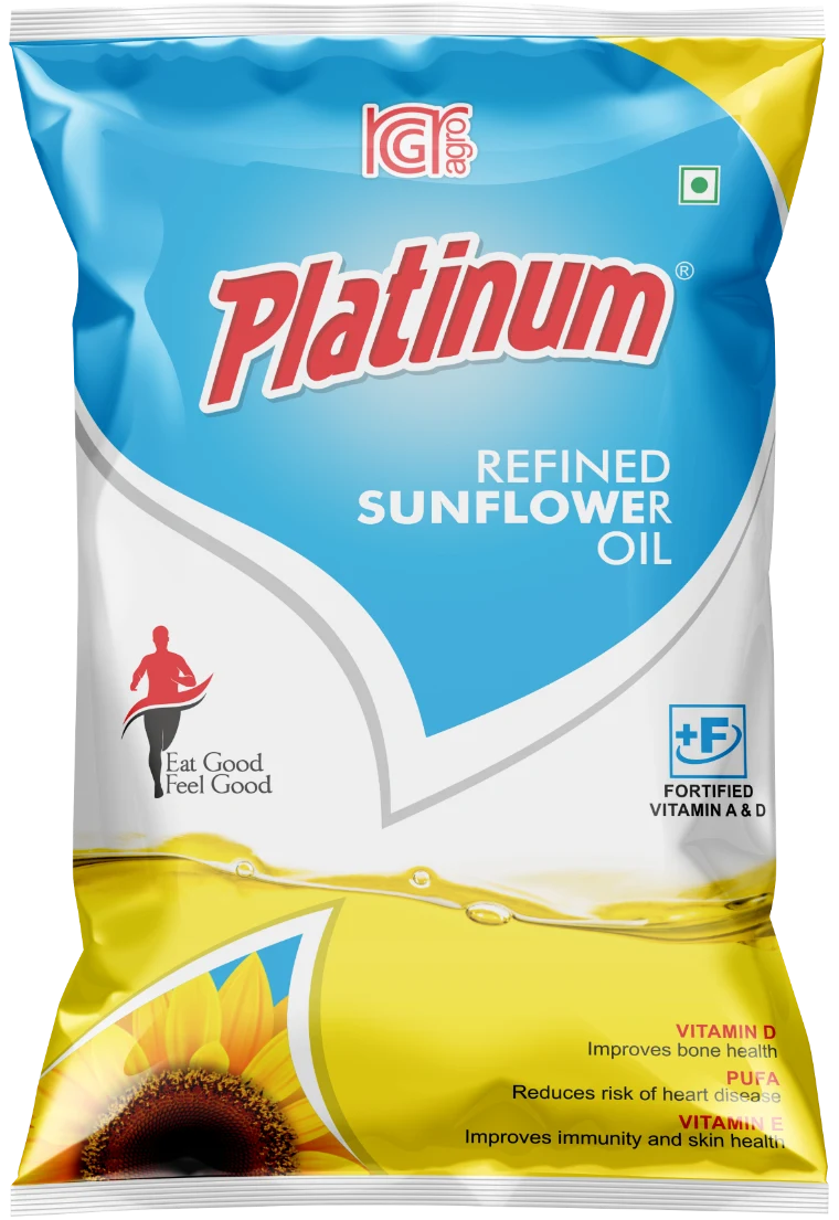 Platinum Refined Sunflower Oil pouch